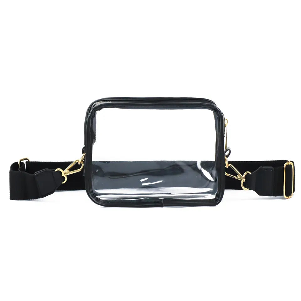 Black clear stadium bag